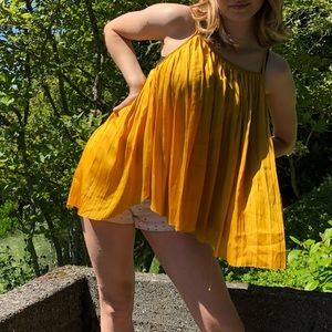 Ulla Johnson gold silk blouse